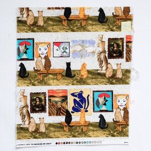 New - Michael Miller "Meowsee du Chat" Fat Quarter - Out Of Print - very rare
